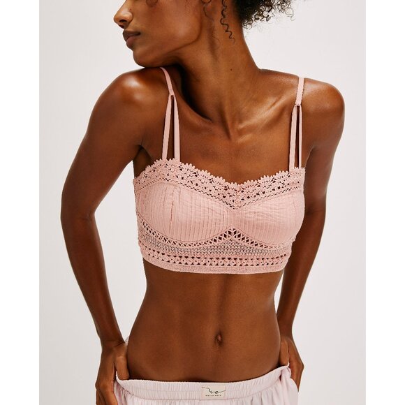 Free People Tallulah Pink Lace Bralette - Picture 1 of 4